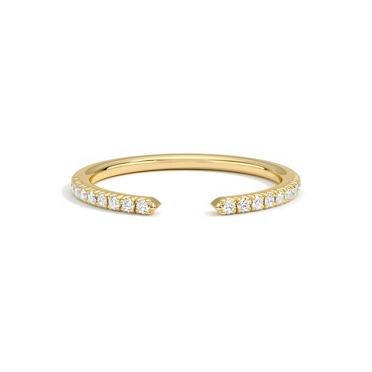 Wynter 3/4 Open Pavé Wedding Band