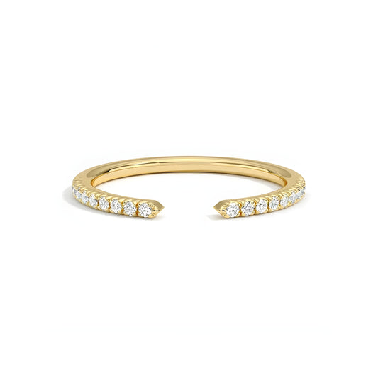 Wynter 3/4 Open Pavé Wedding Band