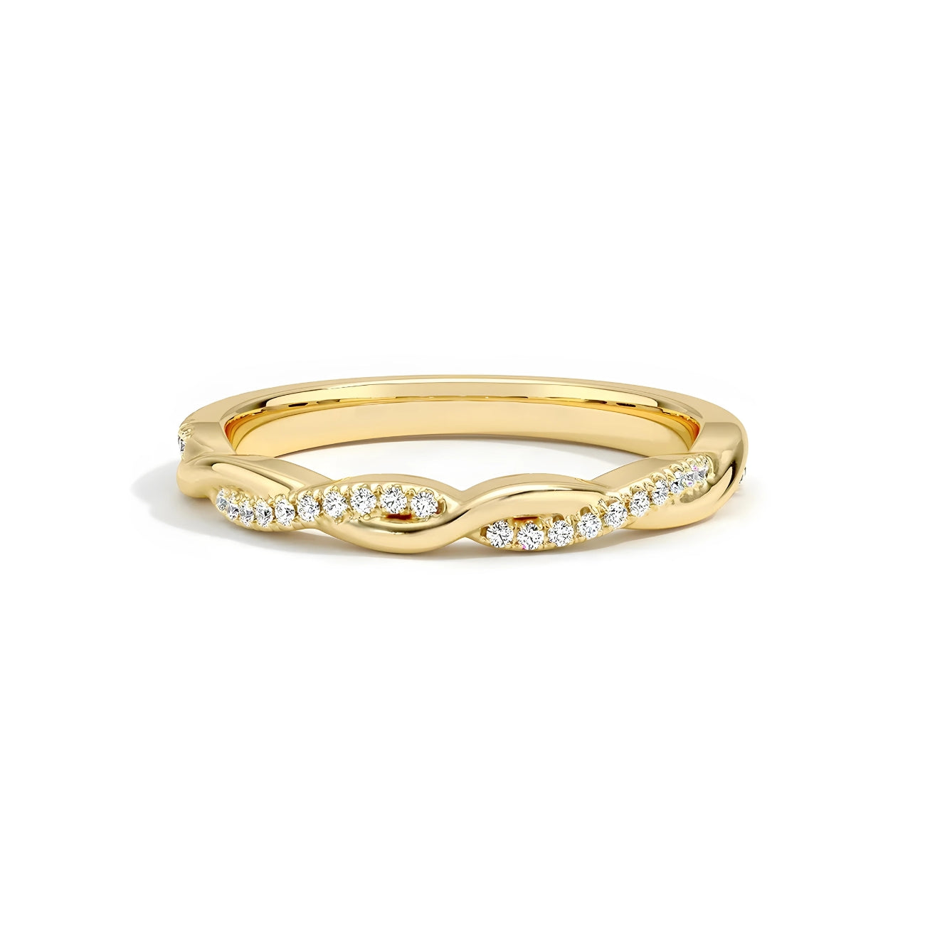 Roxanne Twisted Pavé Wedding Band