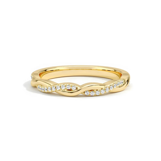 Roxanne Twisted Pavé Wedding Band