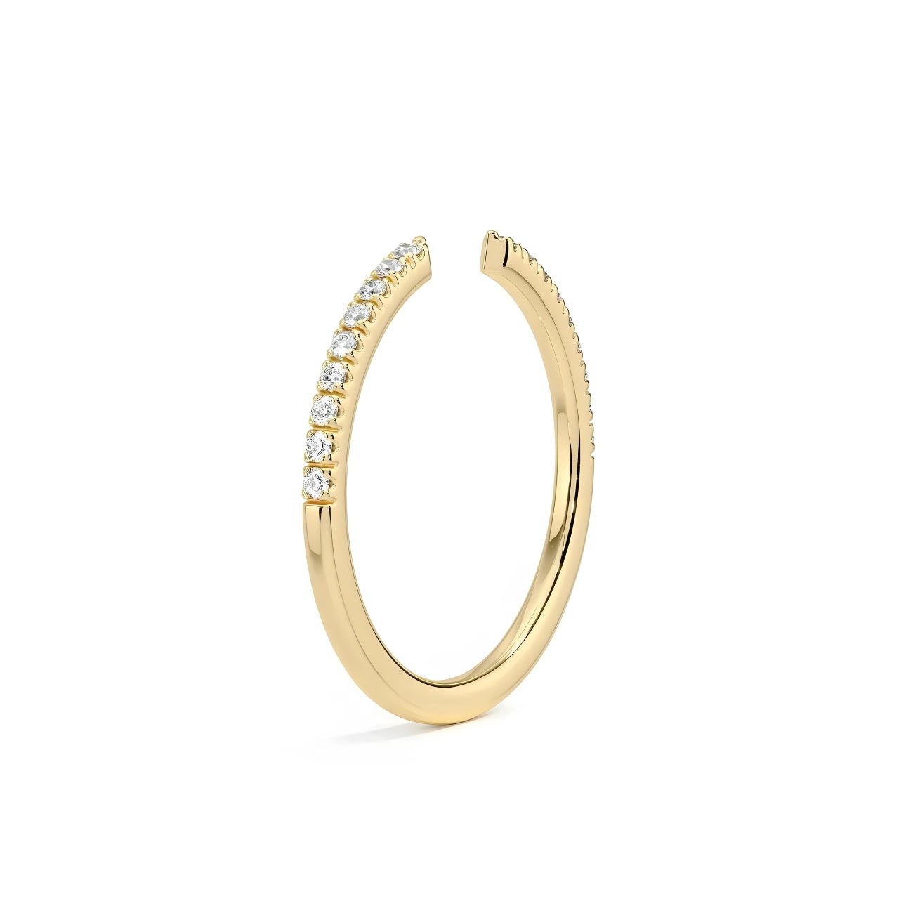 Wynter 3/4 Open Pavé Wedding Band