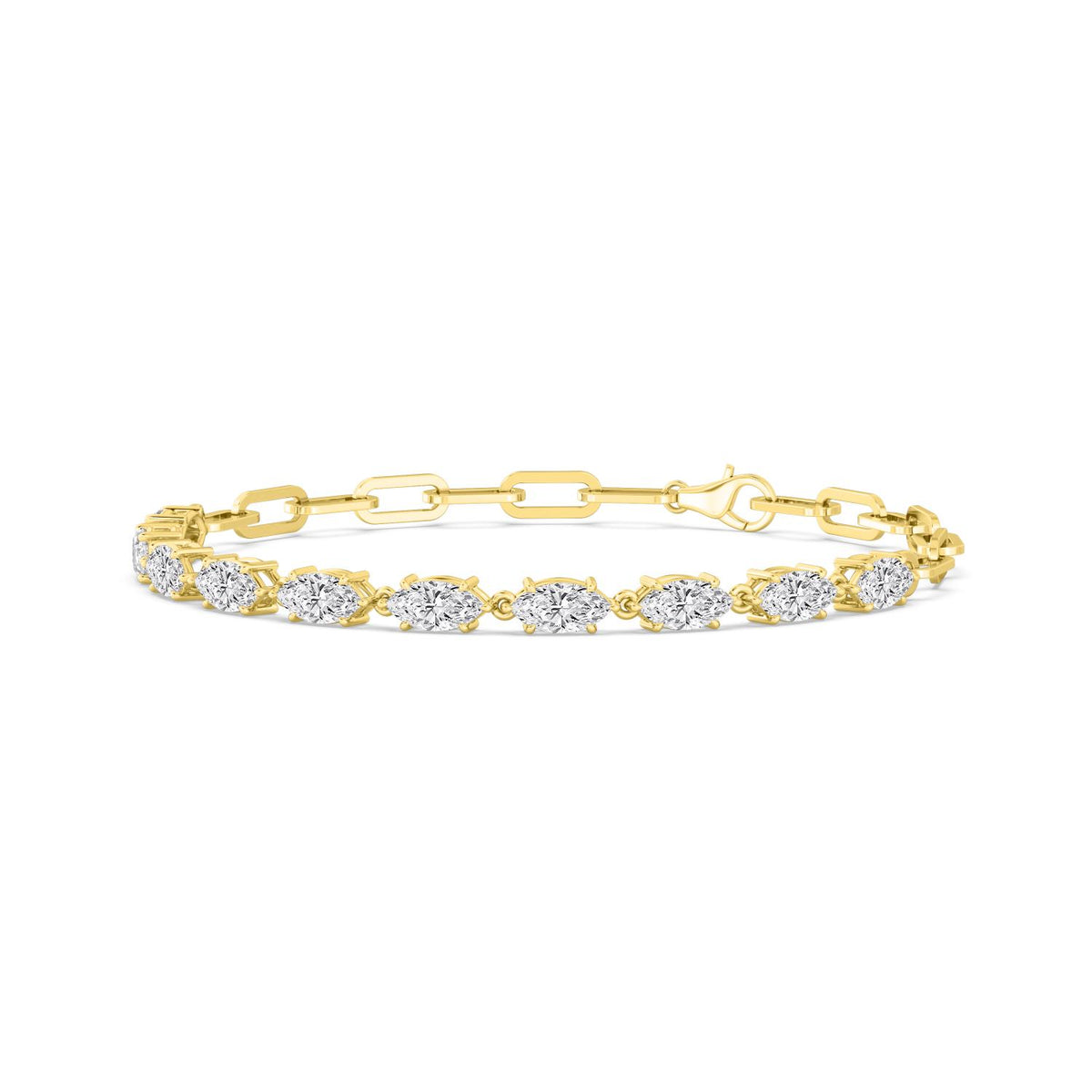 Yellow Gold / 4.21ct Lab Grown Diamond Bracelet