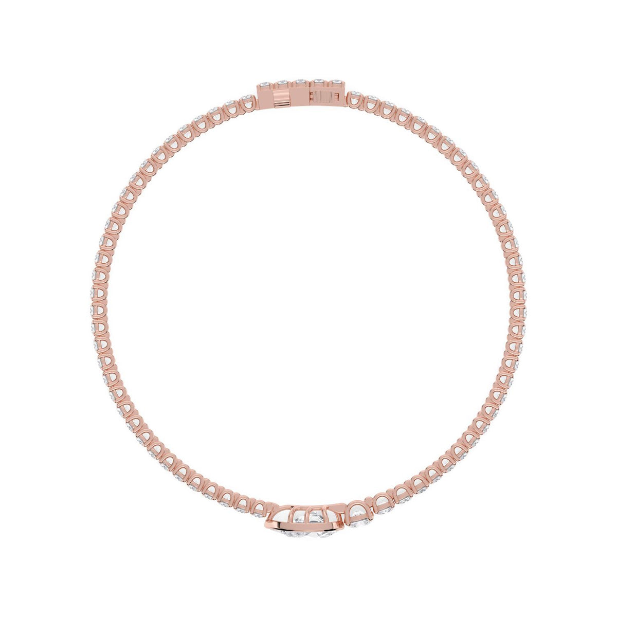Rose Gold / 5.06ct Lab Grown Diamond Bracelet