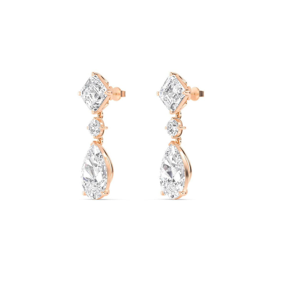 Rose Gold / 16.81ct Lab Grown Diamond Earrings