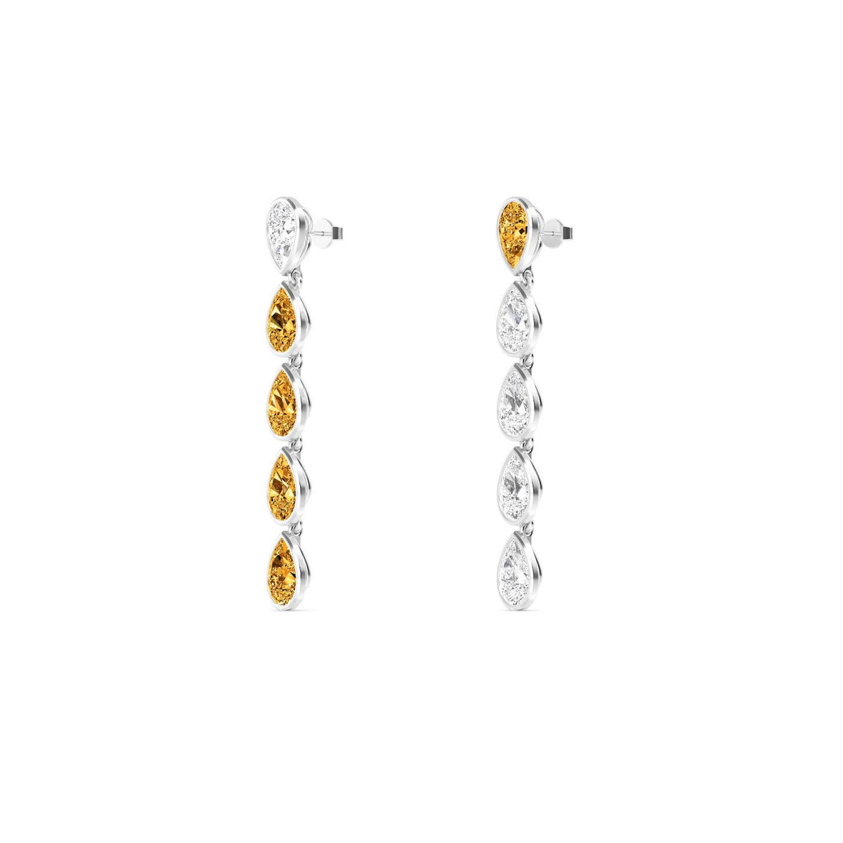 White Gold / 6.61ct Lab Grown Diamond Earrings