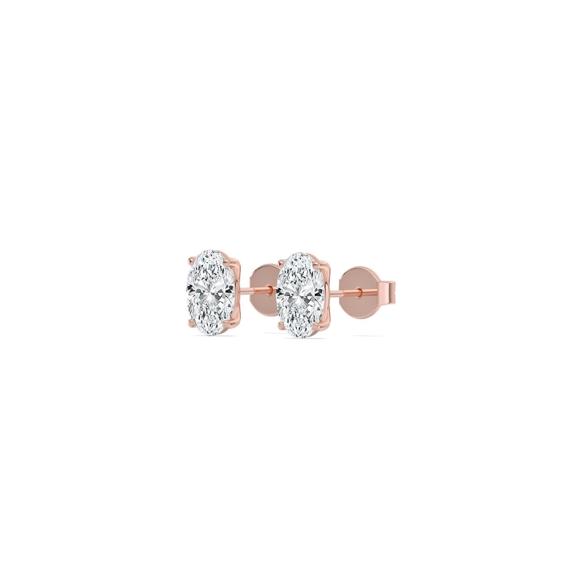 Rose Gold / 1.00ct Lab Grown Diamond Earrings