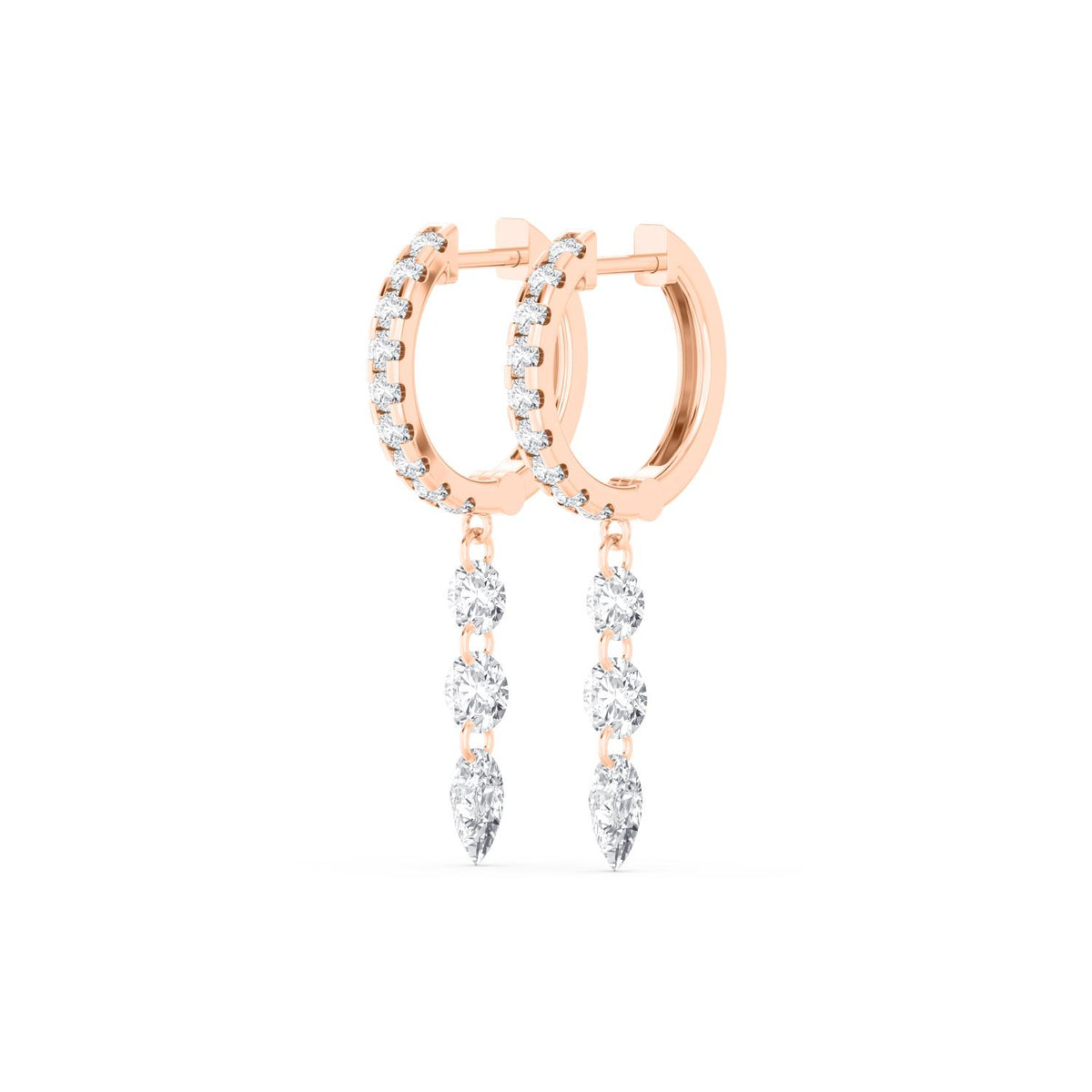 Rose Gold / 2.12ct Lab Grown Diamond Earrings
