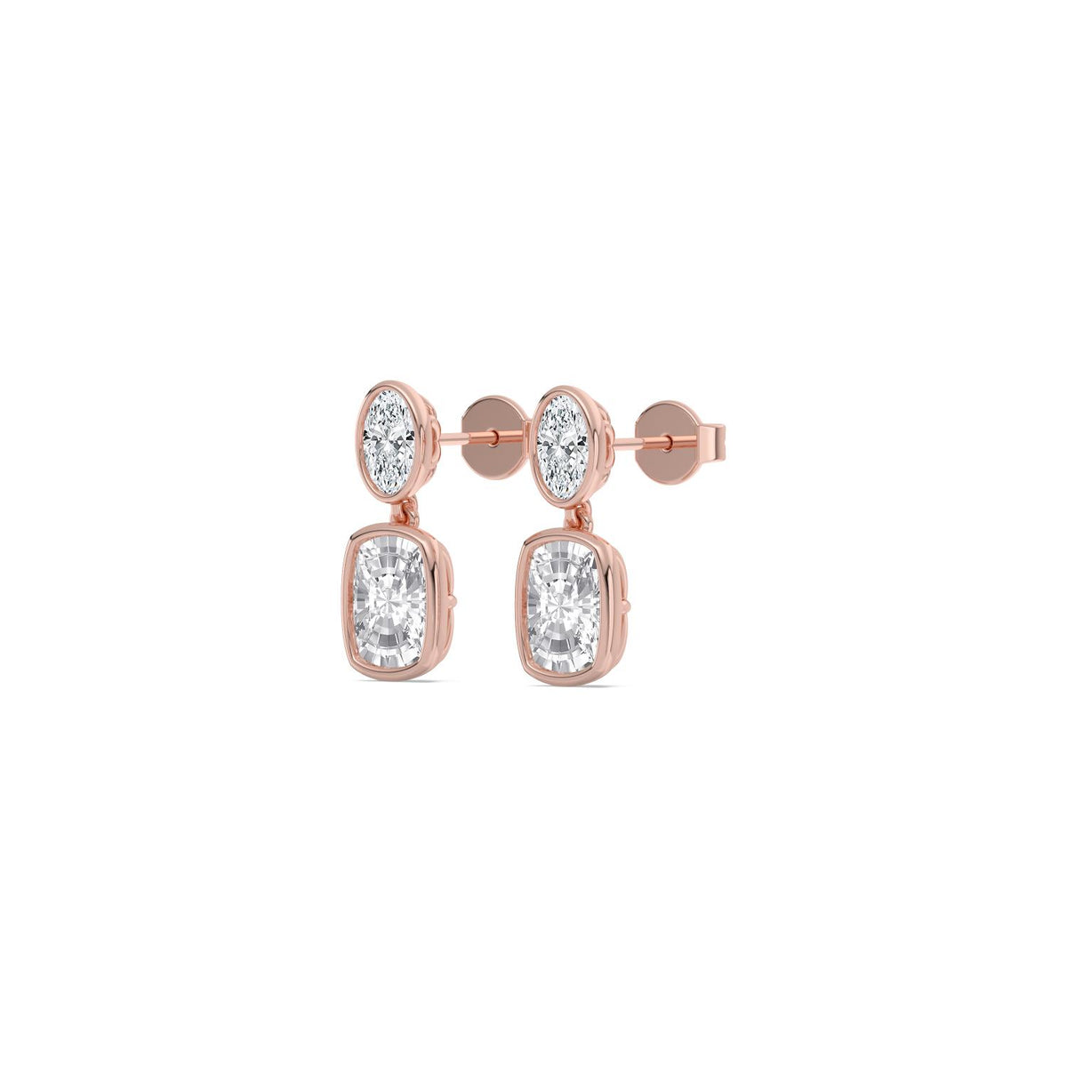 Rose Gold / 2.66ct Lab Grown Diamond Earrings