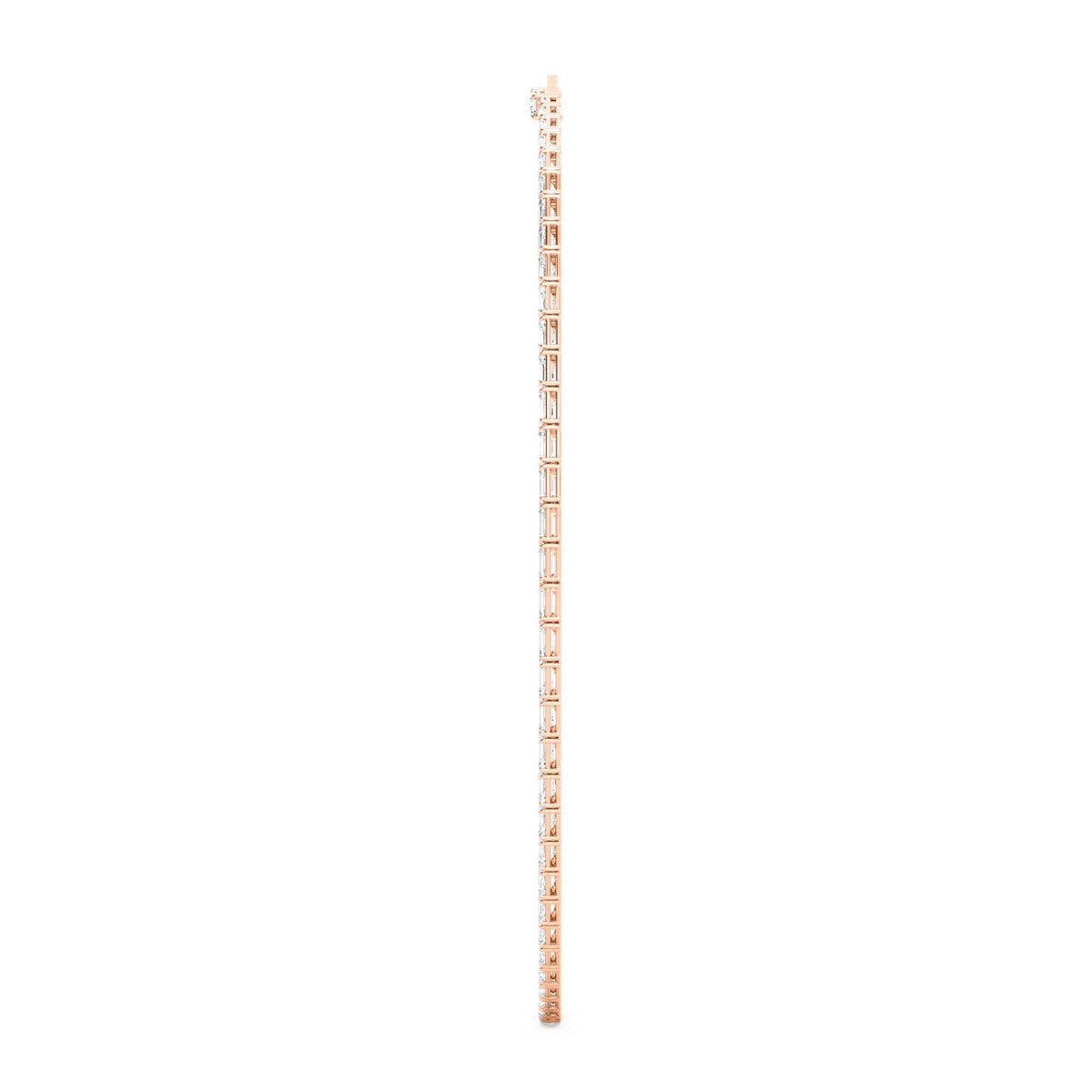 Rose Gold / 38.00ct Lab Grown Diamond Tennis Necklace
