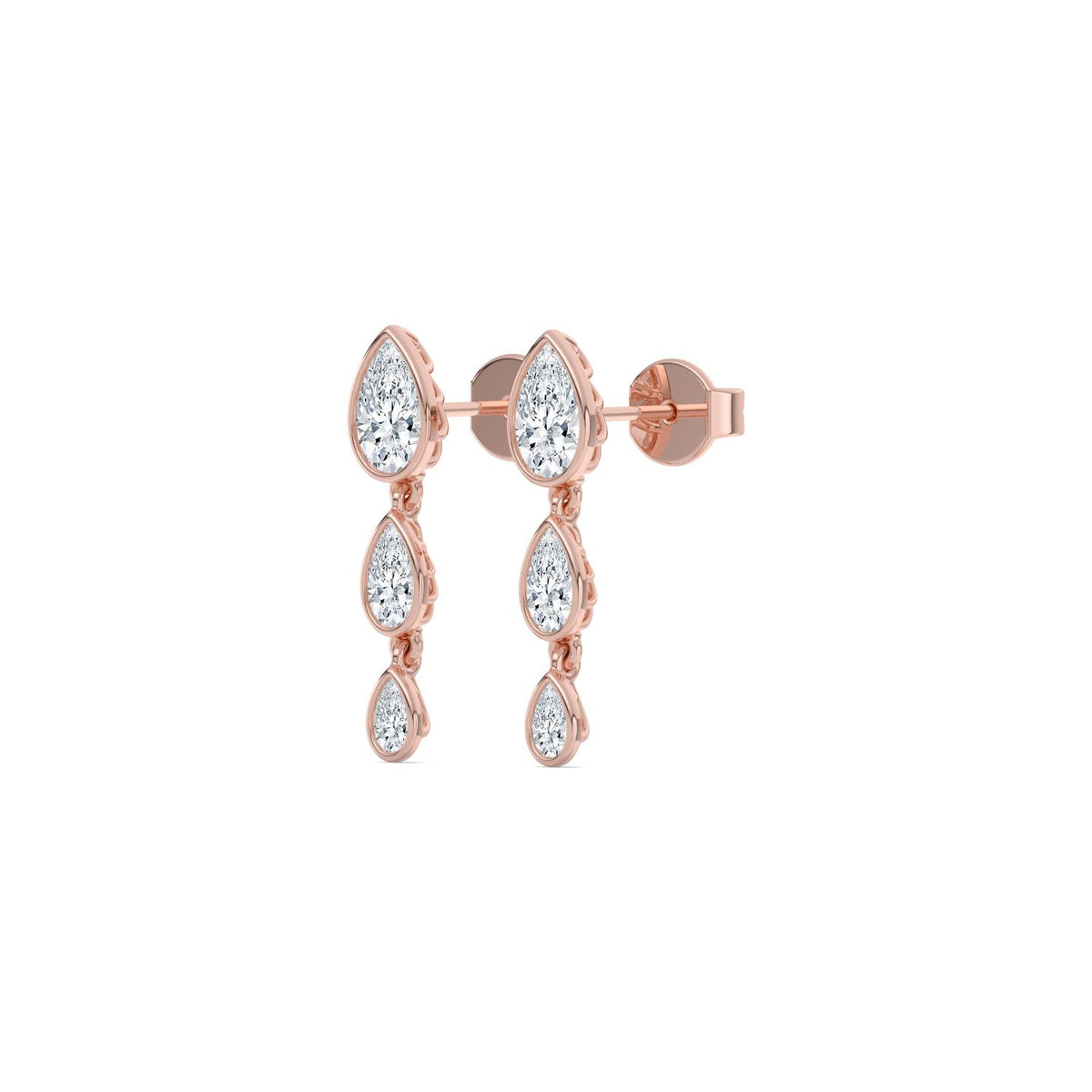 Rose Gold / 1.76ct Lab Grown Diamond Earrings