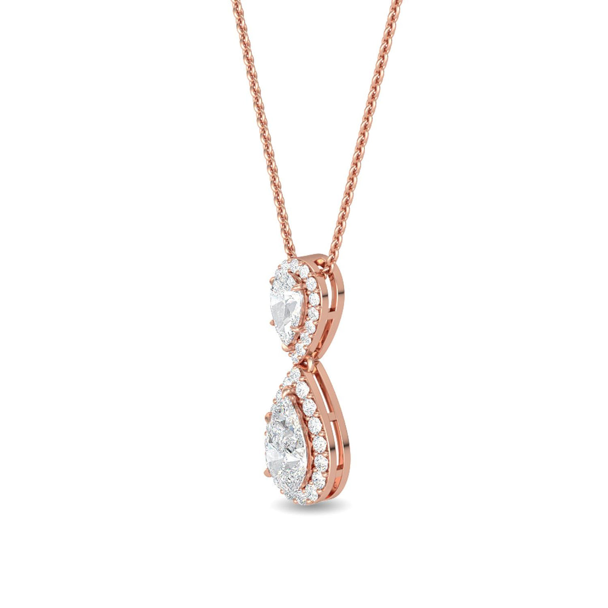 Rose Gold / 1.28ct Lab Grown Diamond Pendant