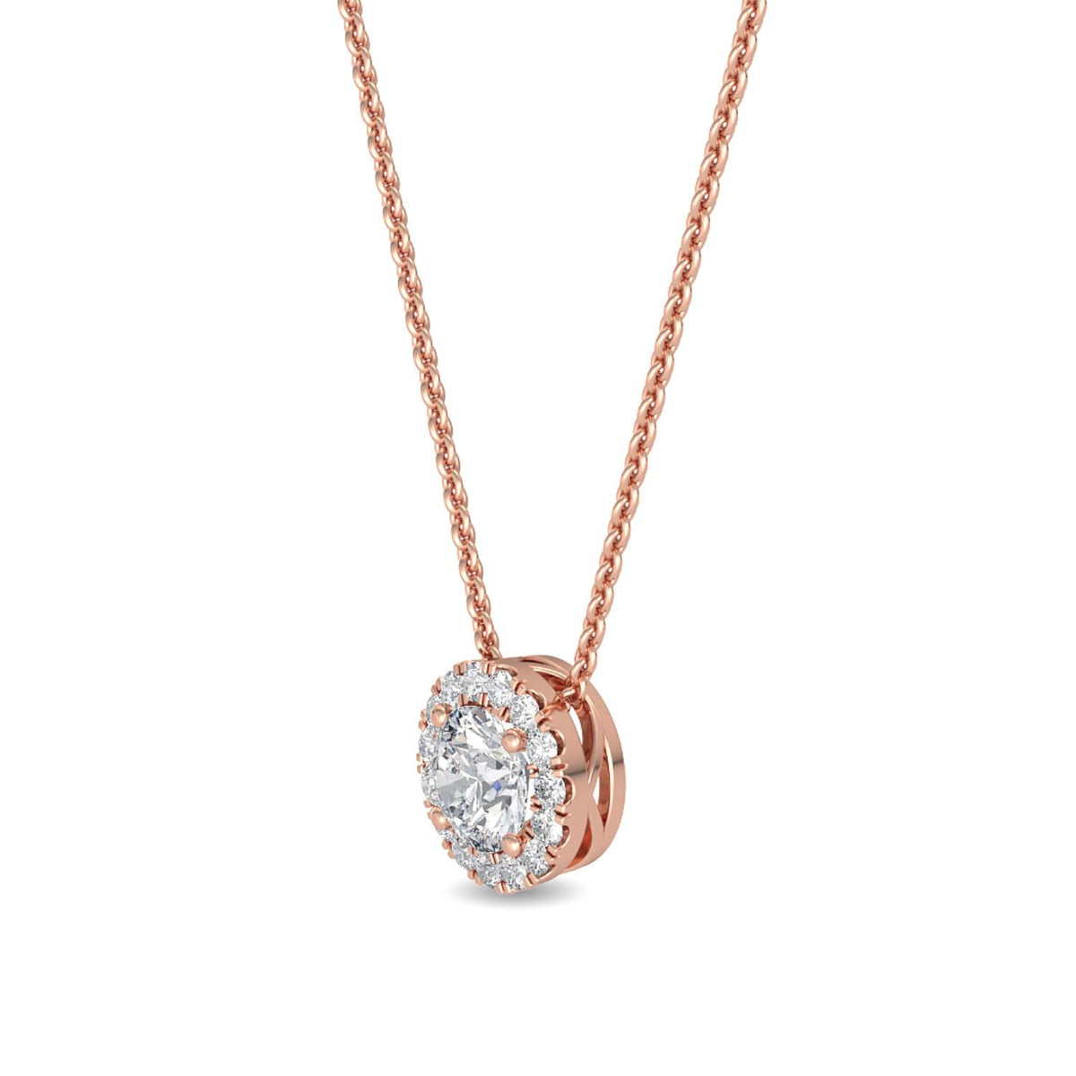 Rose Gold / 0.69ct Lab Grown Diamond Pendant