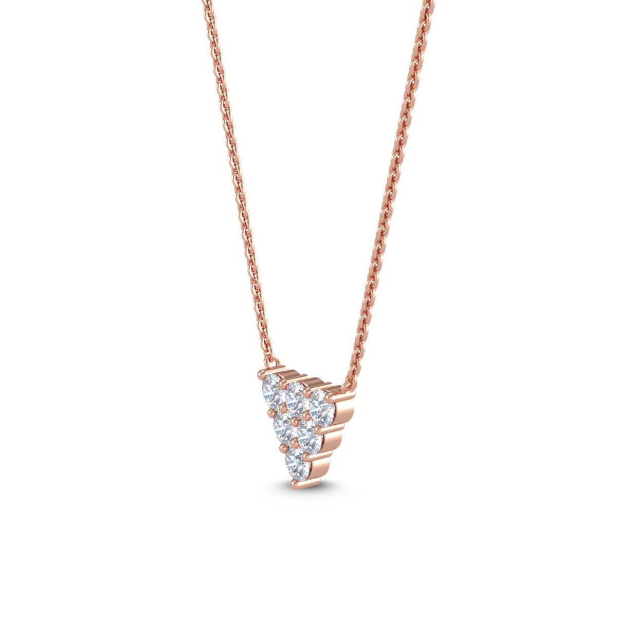 Rose Gold / 0.34ct Lab Grown Diamond Cluster Pendant