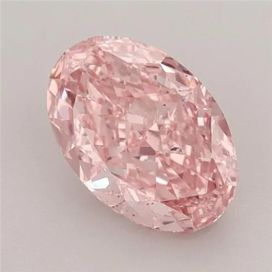 1.41ct Oval Lab Grown Diamond (Fancy Vivid Pink, Clarity SI1, IGI)