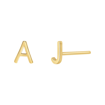 Faye Solid Initial Stud Earrings