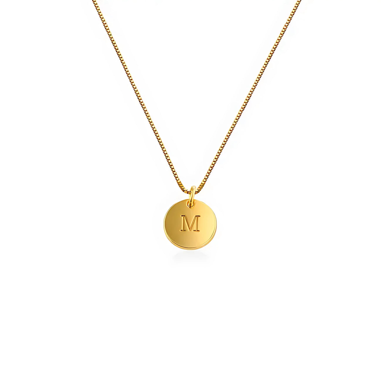 Rosa Disc Initial Necklace