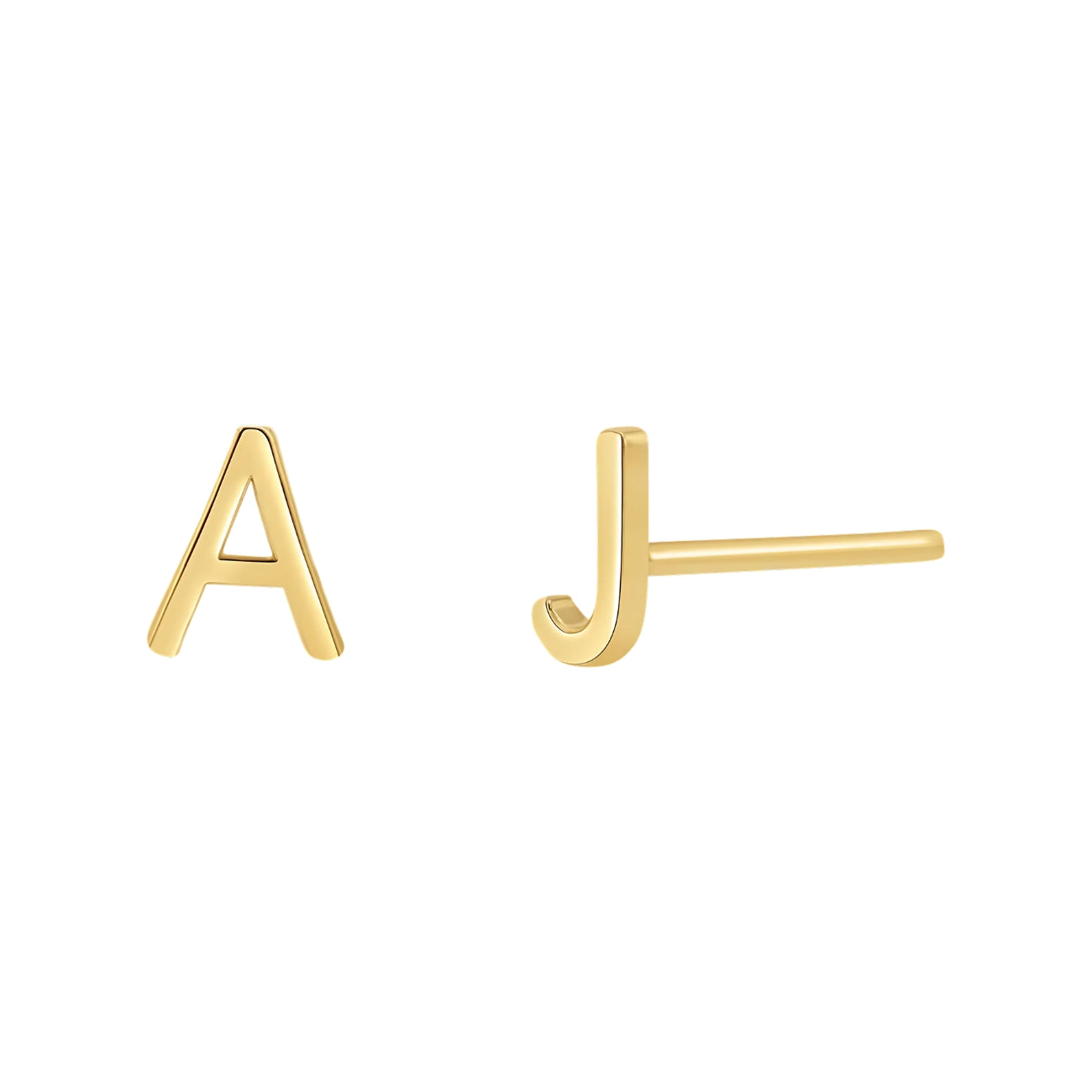 Natalie Solid Initial Stud Earrings