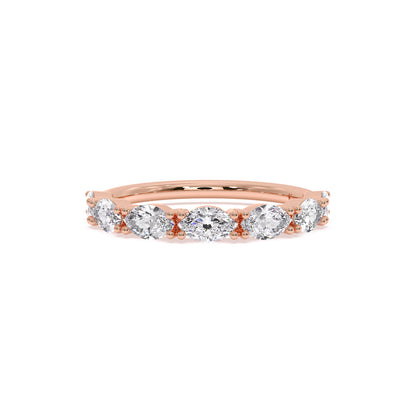 Nova Marquise Eternity Wedding Band Half Way