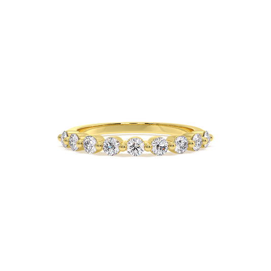 Nirvana Floating Shared Prong Wedding Band