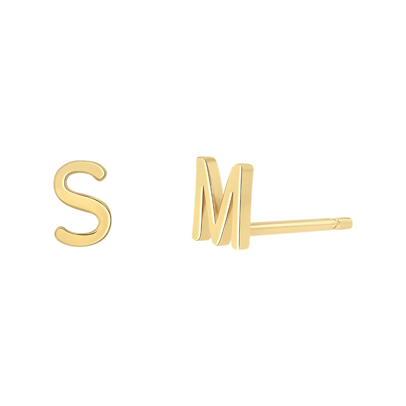 Faye Solid Initial Stud Earrings