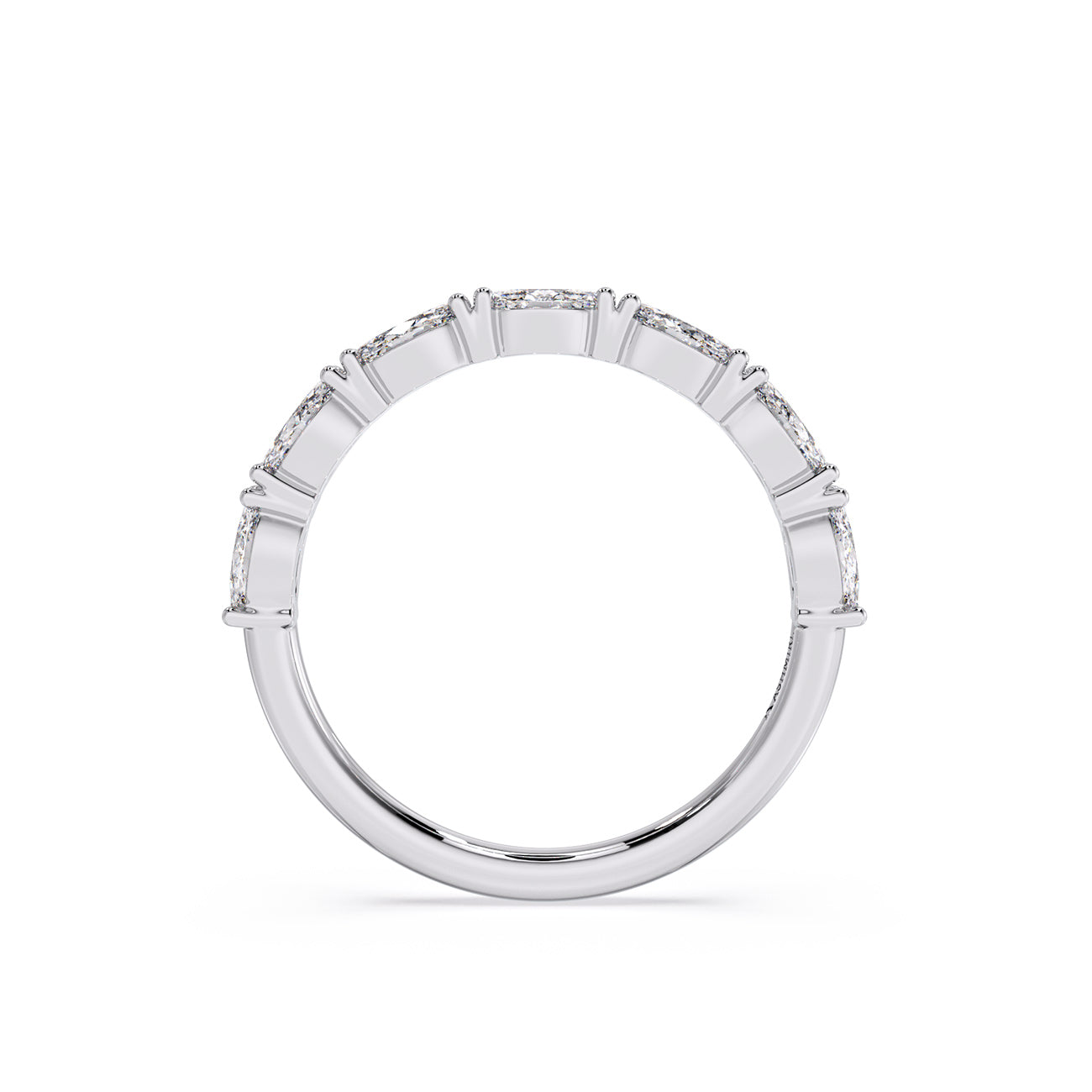 Nova Marquise Eternity Wedding Band Half Way