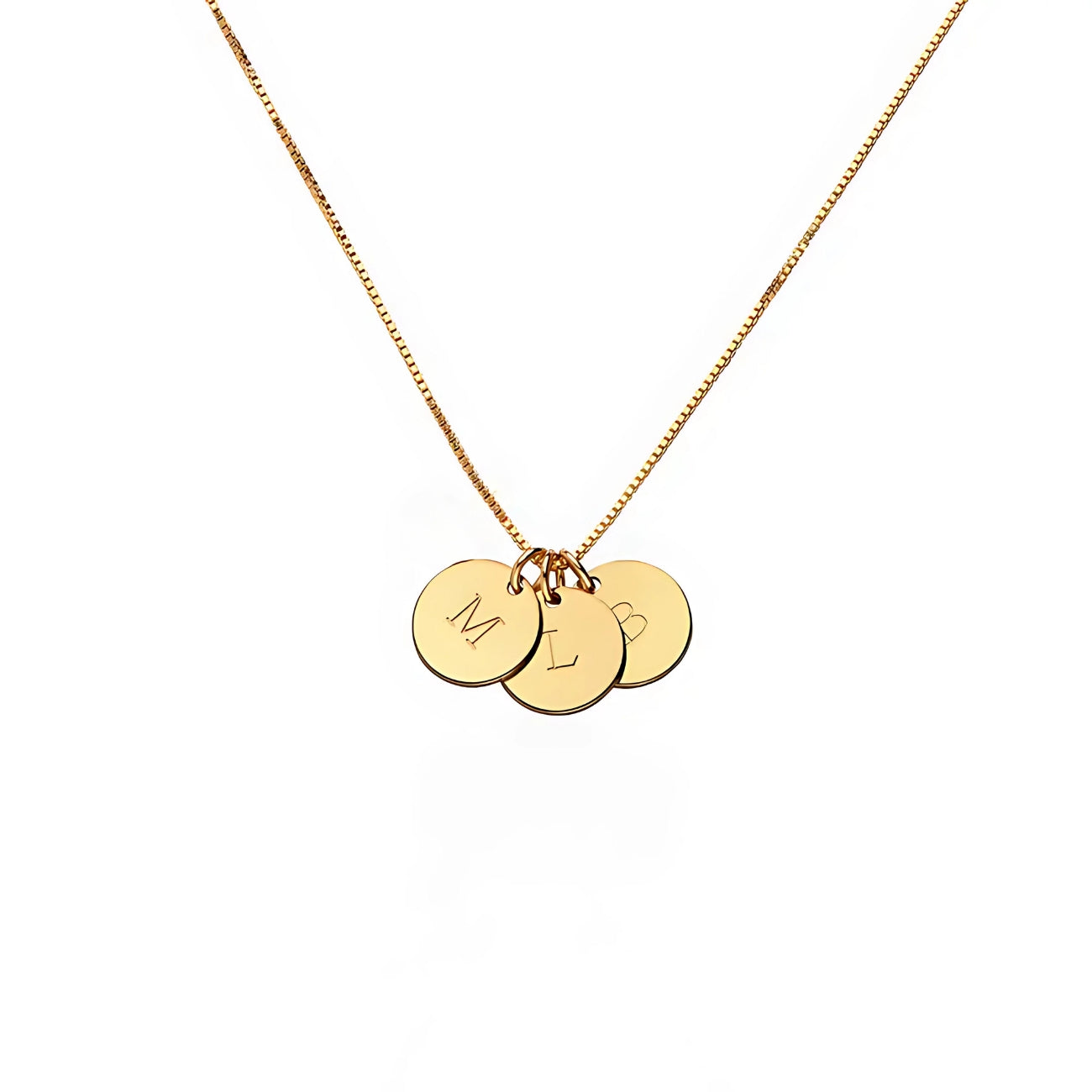 Mila Disc Initial Necklace