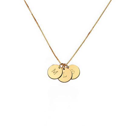 Rosa Disc Initial Necklace