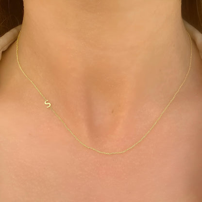 Elise Asymmetrical Initial Necklace