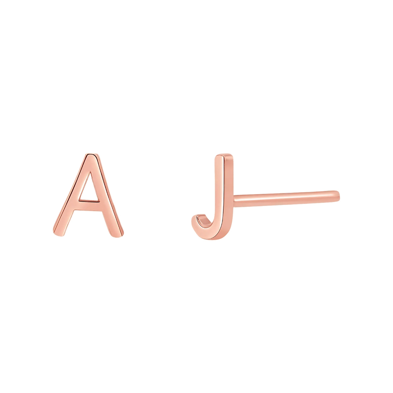 Faye Solid Initial Stud Earrings