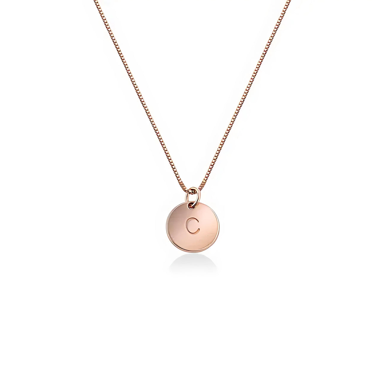 Mila Disc Initial Necklace