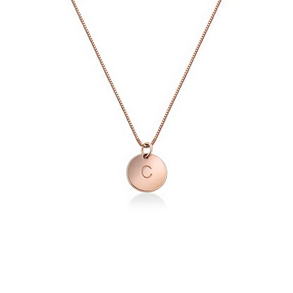 Zena Disc Initial Necklace