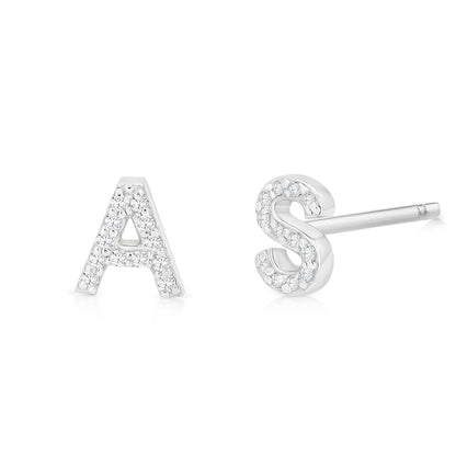 Juliette Diamond Initial Stud Earrings