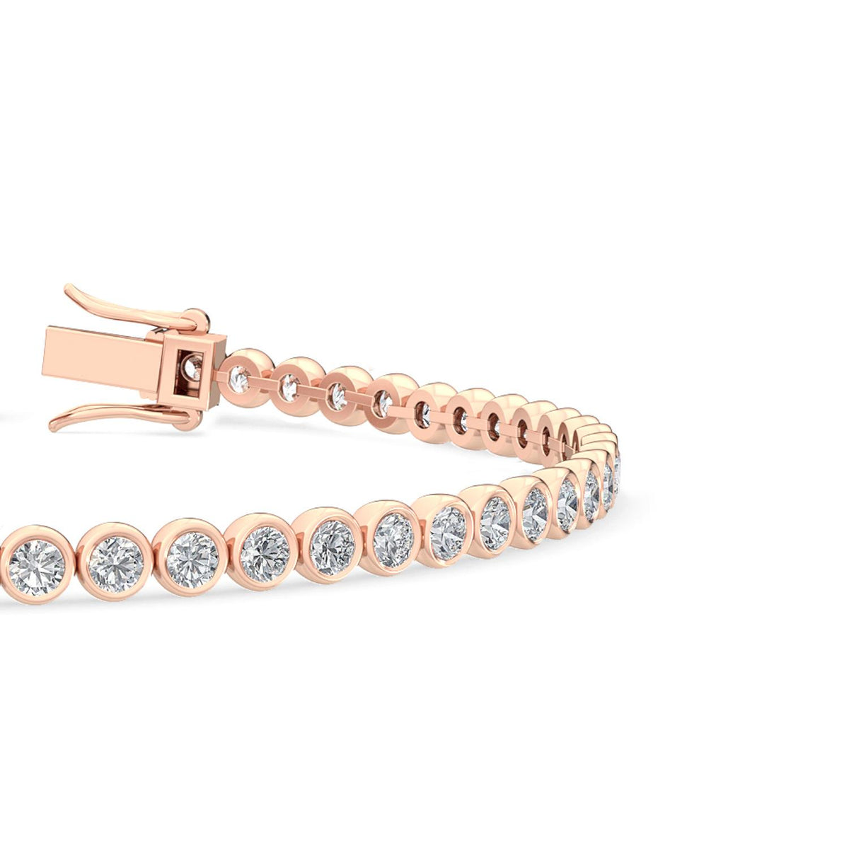 Rose Gold / 3.11ct Lab Grown Diamond Tennis Bracelet