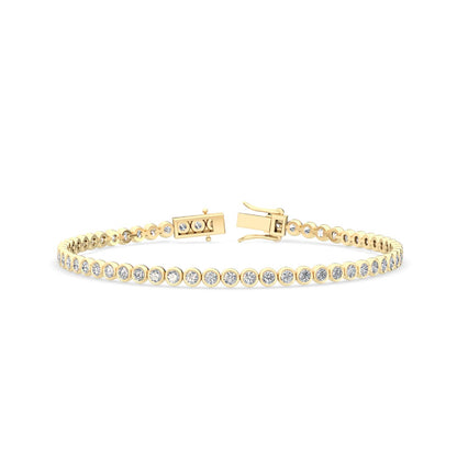 Yellow Gold / 3.11ct Lab Grown Diamond Tennis Bracelet