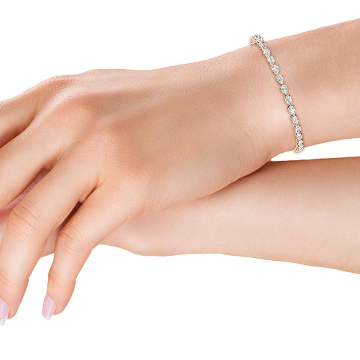 Rose Gold / 5.23ct Lab Grown Diamond Tennis Bracelet