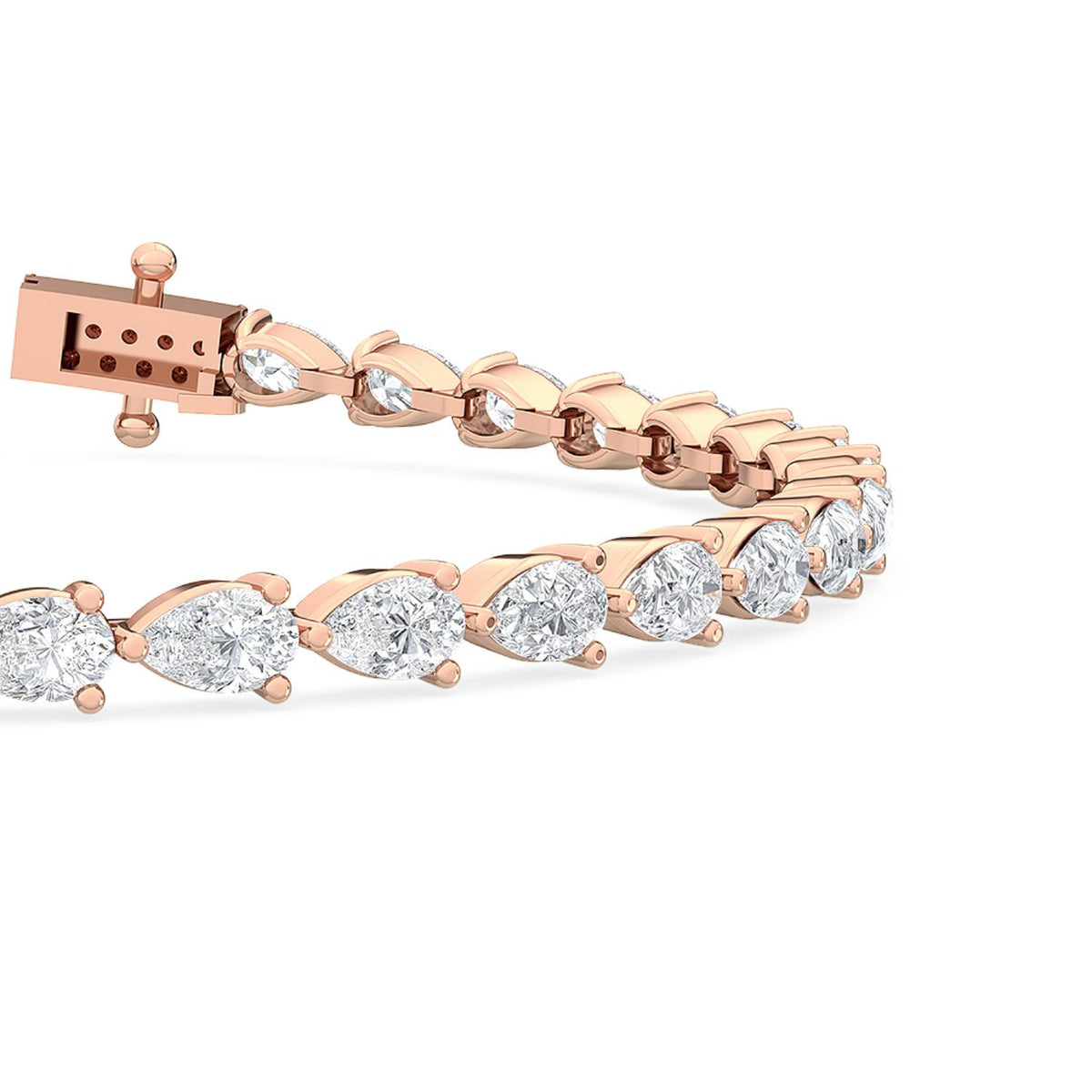Rose Gold / 5.23ct Lab Grown Diamond Tennis Bracelet