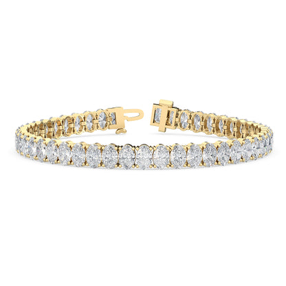 Yellow Gold / 13.71ct Lab Grown Diamond Tennis Bracelet