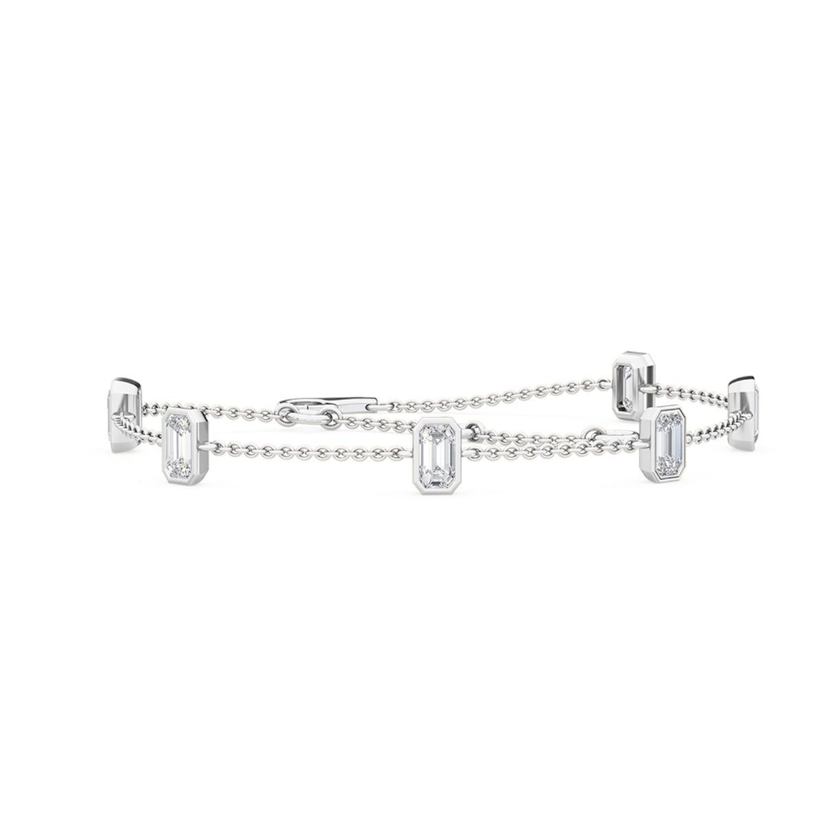 White Gold / 0.97ct Lab Grown Diamond Chain Bracelet