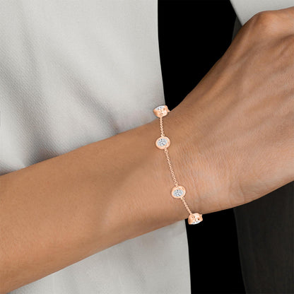 Rose Gold / 0.95ct Lab Grown Diamond Chain Bracelet