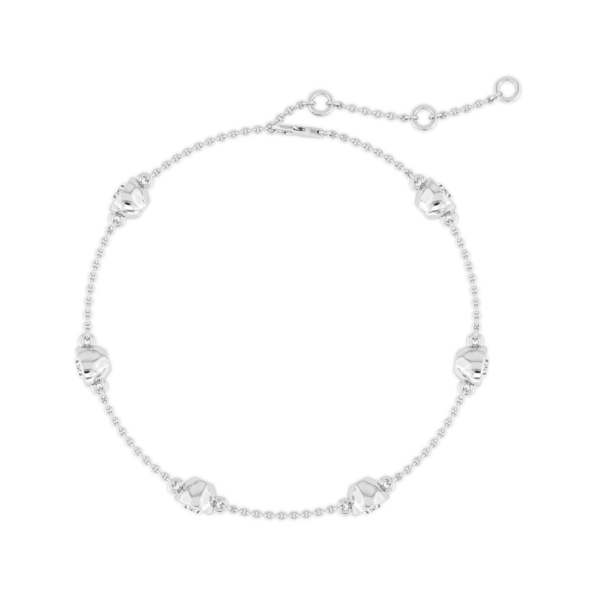 White Gold / 0.95ct Lab Grown Diamond Chain Bracelet