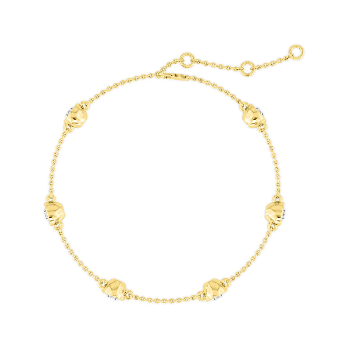 Yellow Gold / 0.95ct Lab Grown Diamond Chain Bracelet