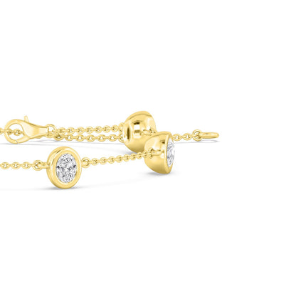 Yellow Gold / 0.95ct Lab Grown Diamond Chain Bracelet