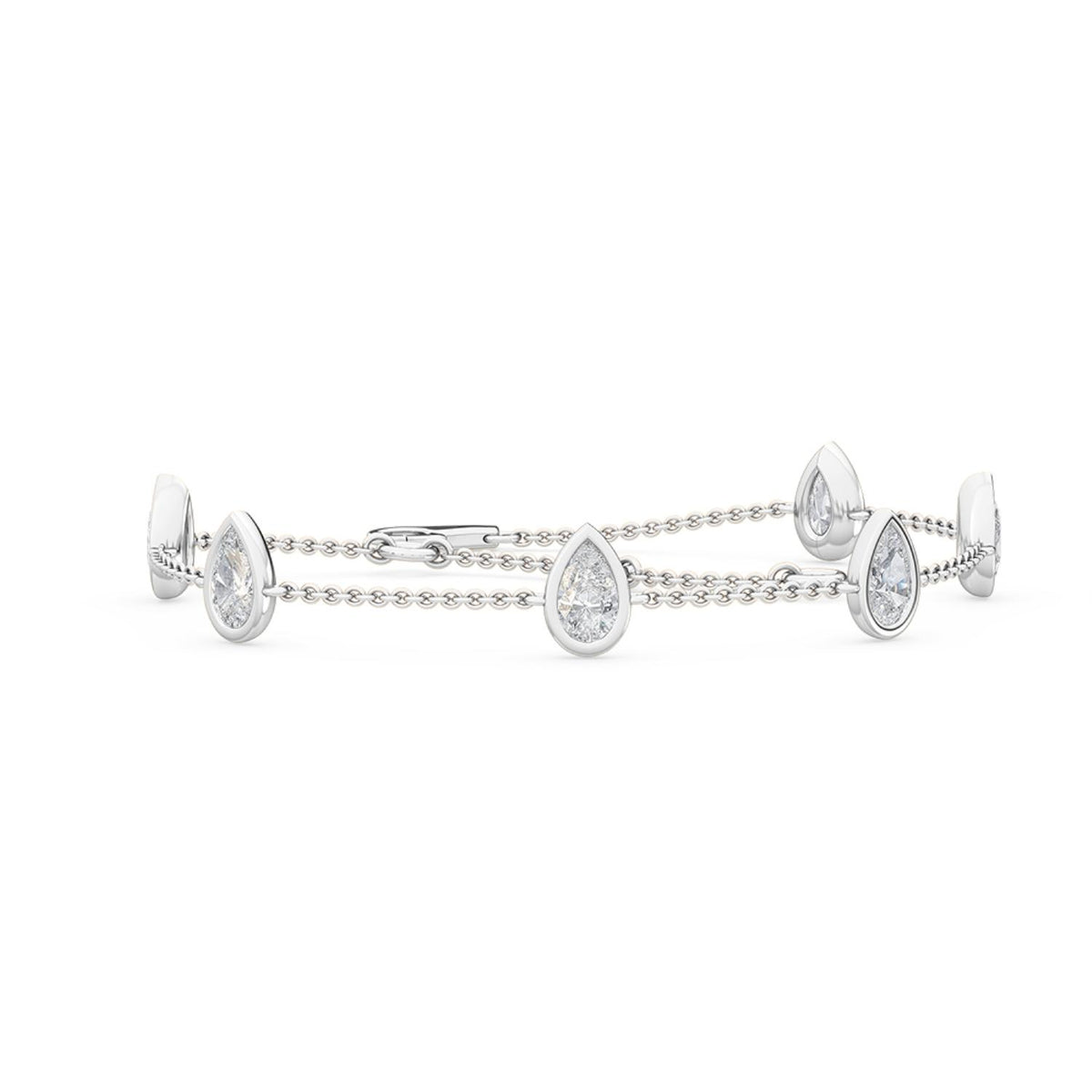 White Gold / 0.99ct Lab Grown Diamond Chain Bracelet