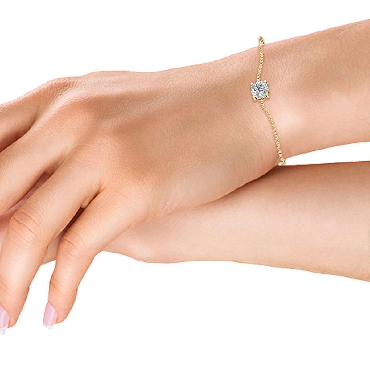 Yellow Gold / 1.00ct Lab Grown Diamond Bracelet