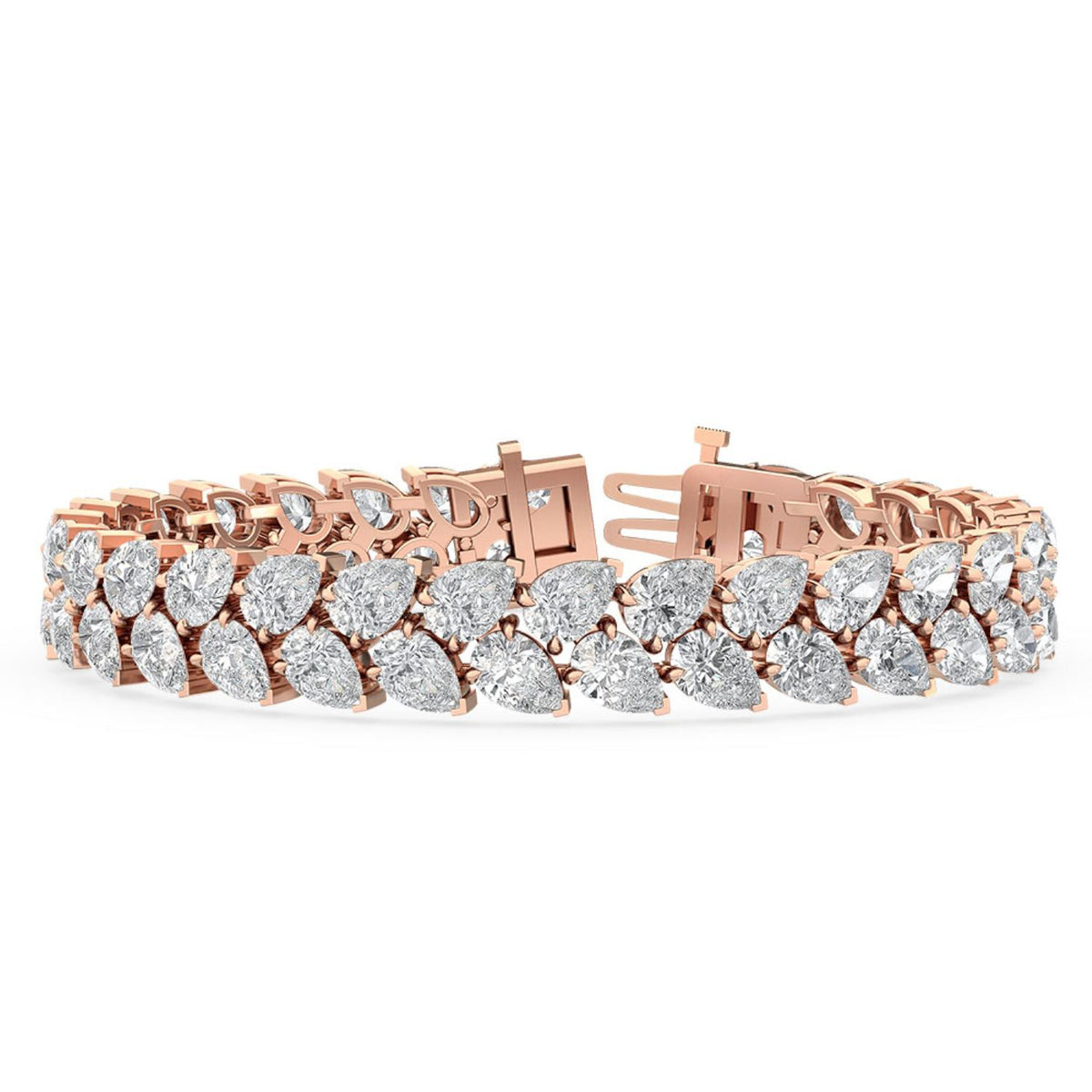 Rose Gold / 22.87ct Lab Grown Diamond Tennis Bracelet