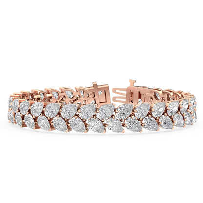 Rose Gold / 22.87ct Lab Grown Diamond Tennis Bracelet