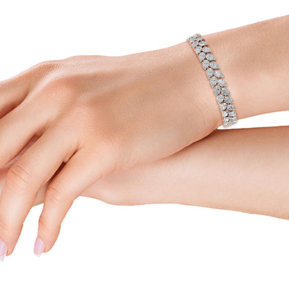 Rose Gold / 22.87ct Lab Grown Diamond Tennis Bracelet