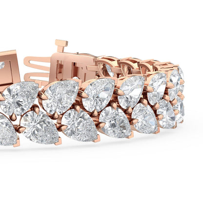 Rose Gold / 22.87ct Lab Grown Diamond Tennis Bracelet