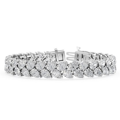 White Gold / 22.87ct Lab Grown Diamond Tennis Bracelet