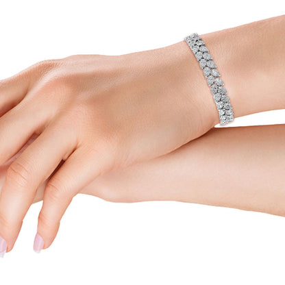 White Gold / 22.87ct Lab Grown Diamond Tennis Bracelet